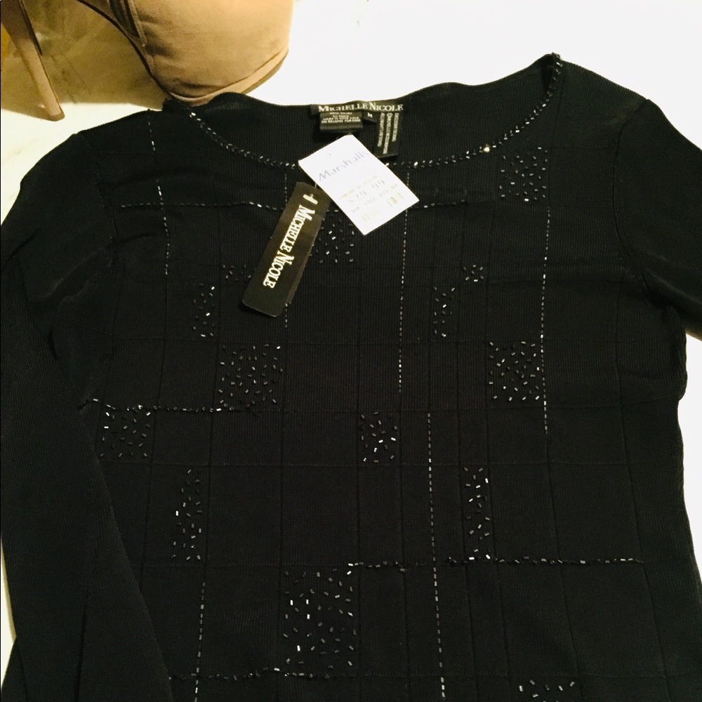 Black sequin blouse